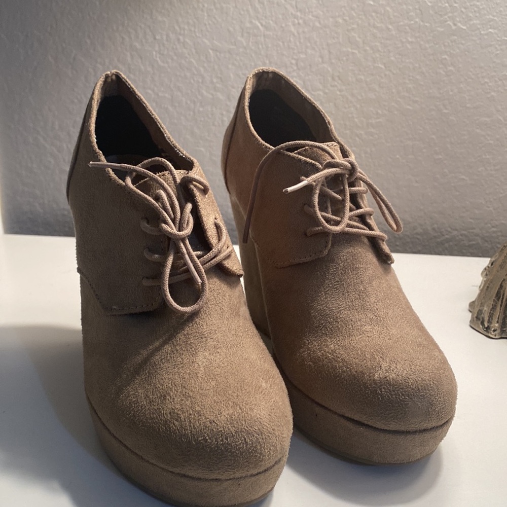 Suede Wedge Booties - Picture 3 of 7